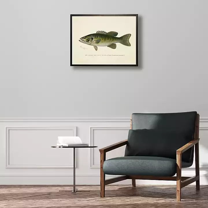 Cheap Vintage Small Mouthed Bass Framed Art Print Framed Art