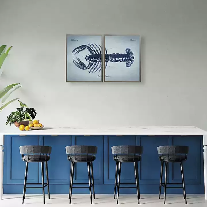 Flash Sale Vintage Split Lobster Framed Art Prints, Set of 2 Framed Art