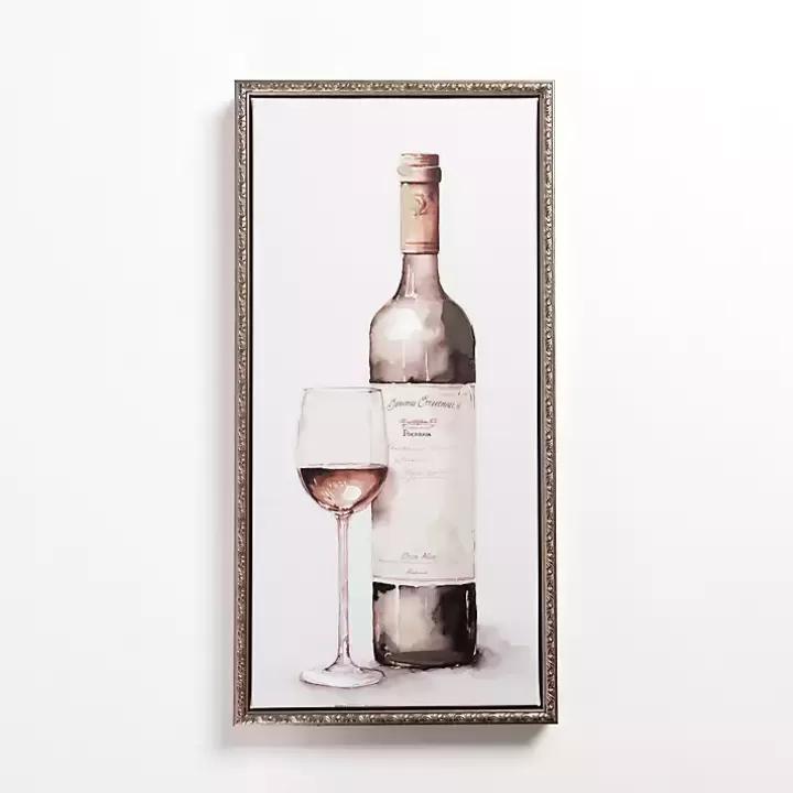 Online Vintage Wine Glass Framed Canvas Art Print Canvas Art