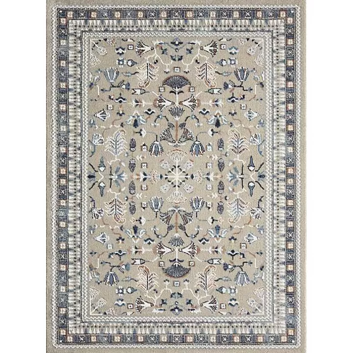 Fashion Vista Blue Beige Area Rug, 5x7 Area Rugs