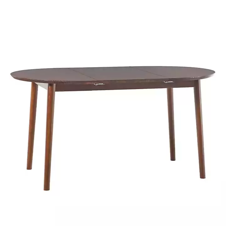 Discount Walnut Wood Oval Dining Table with Leaf Dining Tables