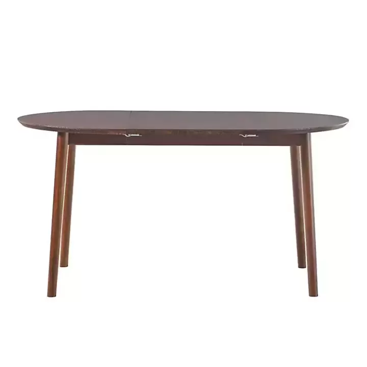 Discount Walnut Wood Oval Dining Table with Leaf Dining Tables