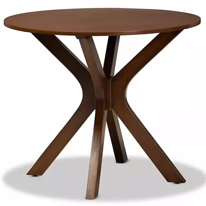 Store Walnut Wood Round Kenji Small Dining Table Dining Tables