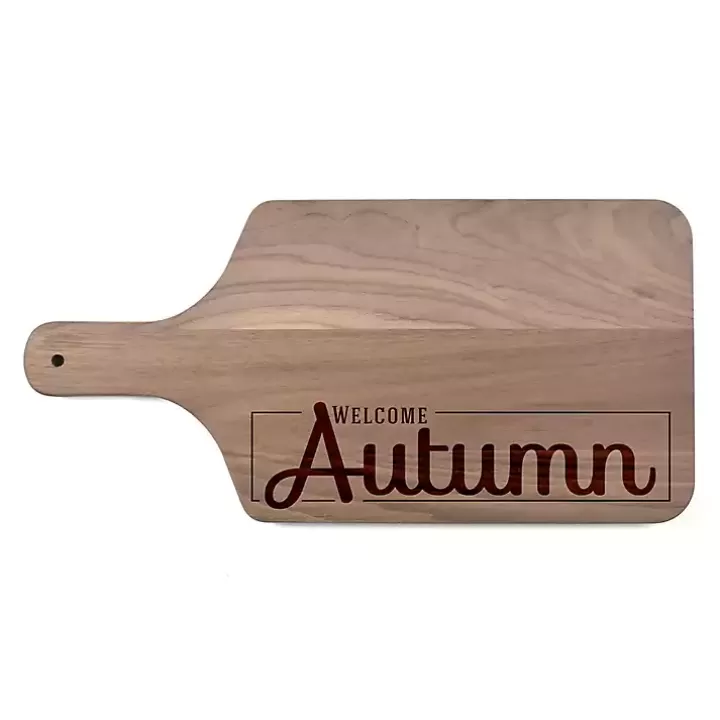 Flash Sale Walnut Wood Welcome Autumn Cutting Board Serving & Entertaining