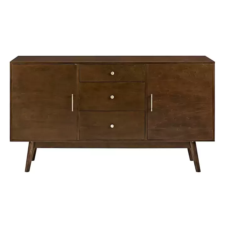 Fashion Warm Brown Mid-Century Modern Storage Console Console Tables