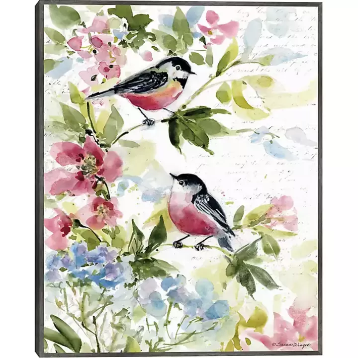 Clearance Watercolor Birds I Framed Canvas Art Print Canvas Art