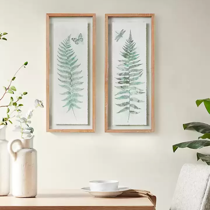 Sale Watercolor Ferns 2-pc. Framed Wall Art Framed Art