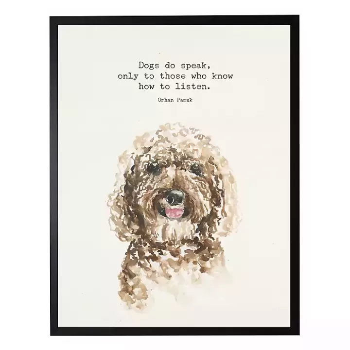 Store Watercolor Goldendoodle Quote Framed Art Print Wall Quotes & Signs