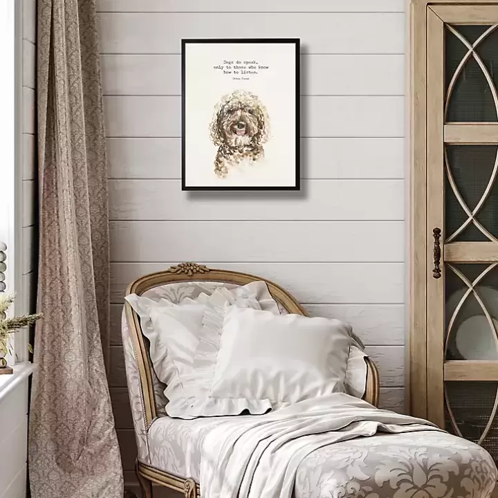 Store Watercolor Goldendoodle Quote Framed Art Print Wall Quotes & Signs
