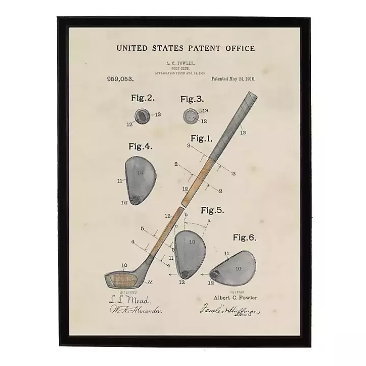 New Watercolor Golf Club Framed Art Print Framed Art