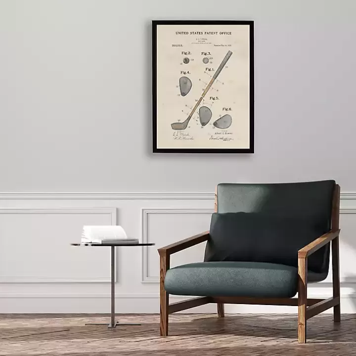 New Watercolor Golf Club Framed Art Print Framed Art