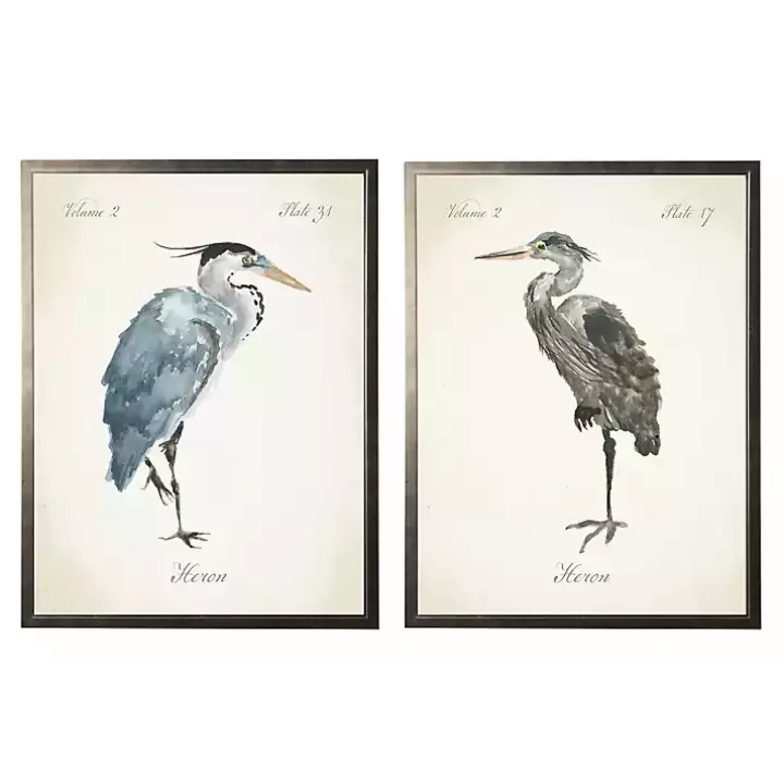 Flash Sale Watercolor Herons Framed Art Prints, Set of 2 Framed Art