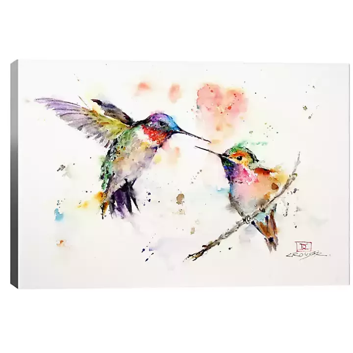 Shop Watercolor Hummingbird Canvas Art Print, 26x18 in. Canvas Art