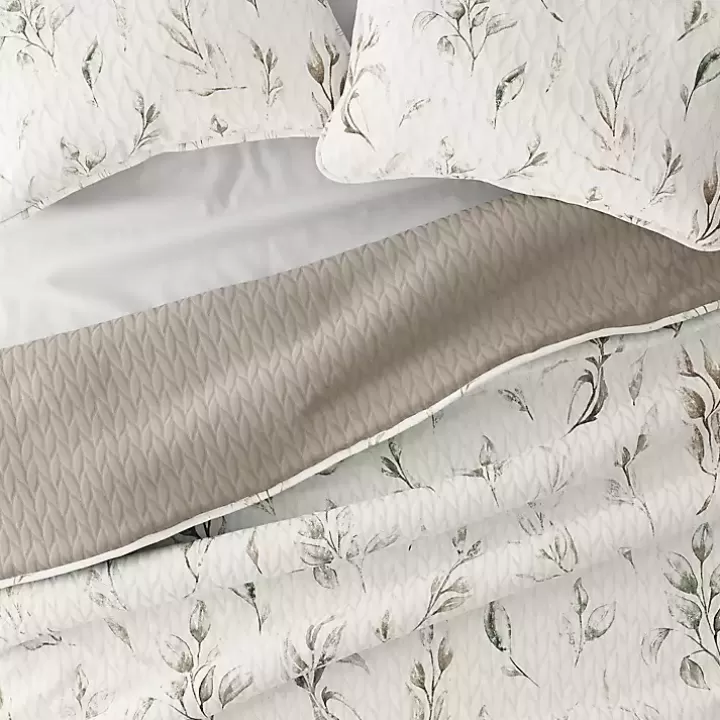 Online Watercolor Leaves Reversible 2-pc. Twin Quilt Set Quilts