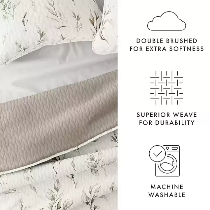 Online Watercolor Leaves Reversible 2-pc. Twin Quilt Set Quilts