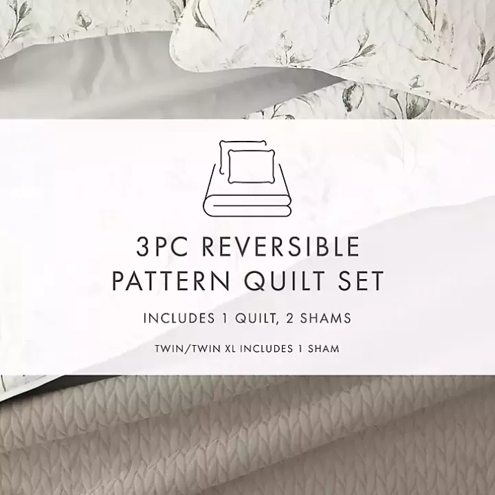 Online Watercolor Leaves Reversible 2-pc. Twin Quilt Set Quilts
