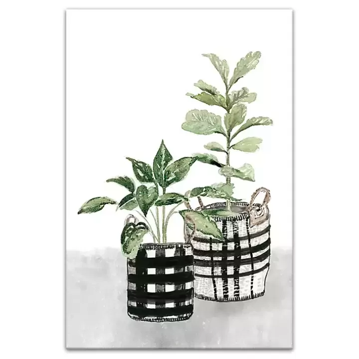 Cheap Watercolor Plaid Vase Canvas Art Print, 20x30 in. Canvas Art