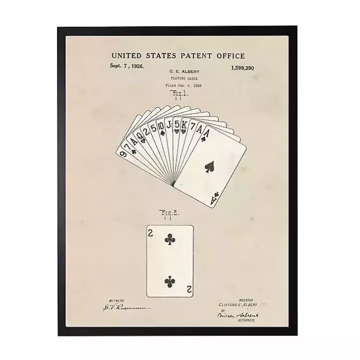 Hot Watercolor Playing Cards Framed Art Print Framed Art