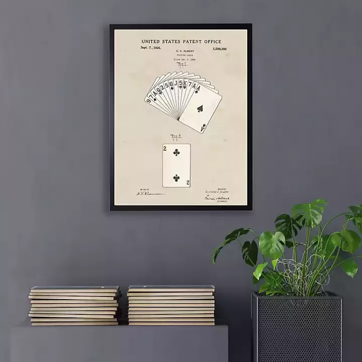 Hot Watercolor Playing Cards Framed Art Print Framed Art