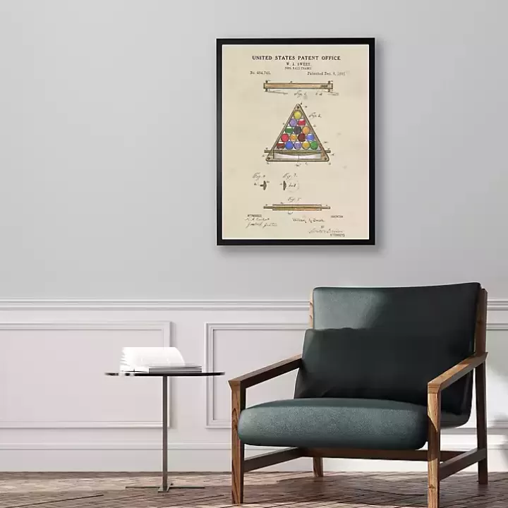 Cheap Watercolor Pool Ball Frame Framed Art Print Framed Art