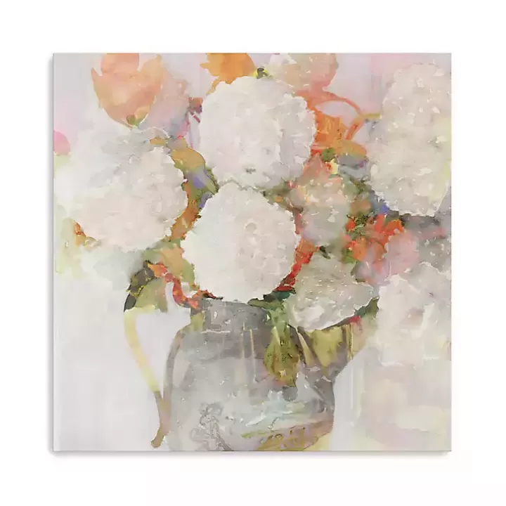 Flash Sale Watercolor Table Bouquet Canvas Art Print Canvas Art