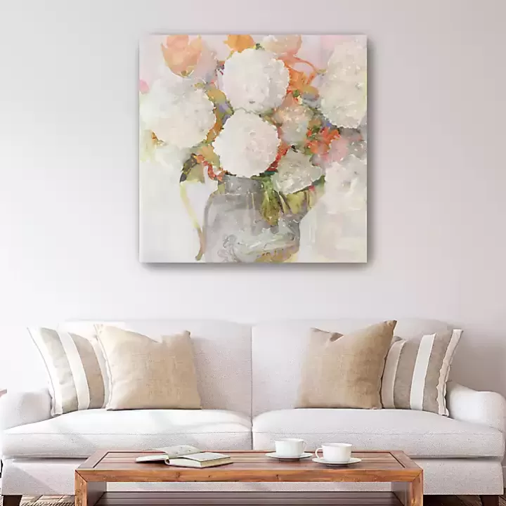 Flash Sale Watercolor Table Bouquet Canvas Art Print Canvas Art