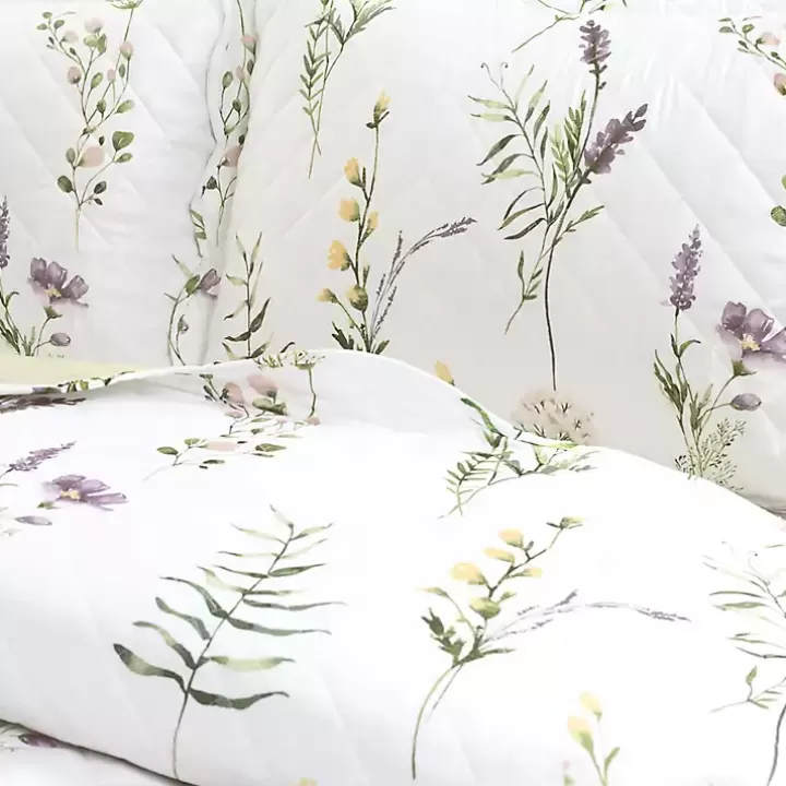 Discount Watercolor Wildflower 3-pc. Full/Queen Quilt Set Quilts