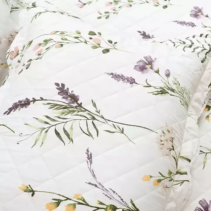 Discount Watercolor Wildflower 3-pc. Full/Queen Quilt Set Quilts