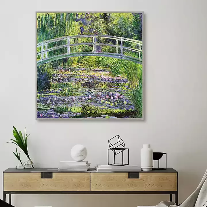 Flash Sale Waterlillies with Japanese Bridge Canvas Art Print Canvas Art