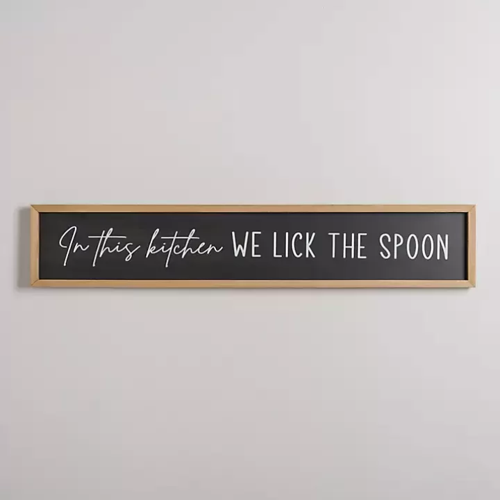 Flash Sale We Lick the Spoon Wall Plaque Wall Quotes & Signs