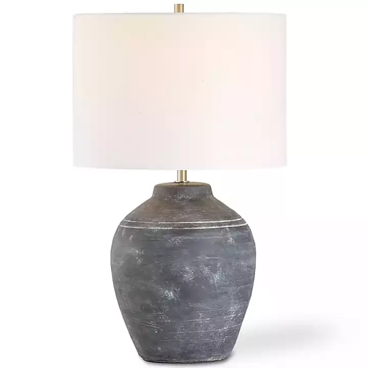 Shop Weathered Black Ceramic Rhys Table Lamp Table Lamps