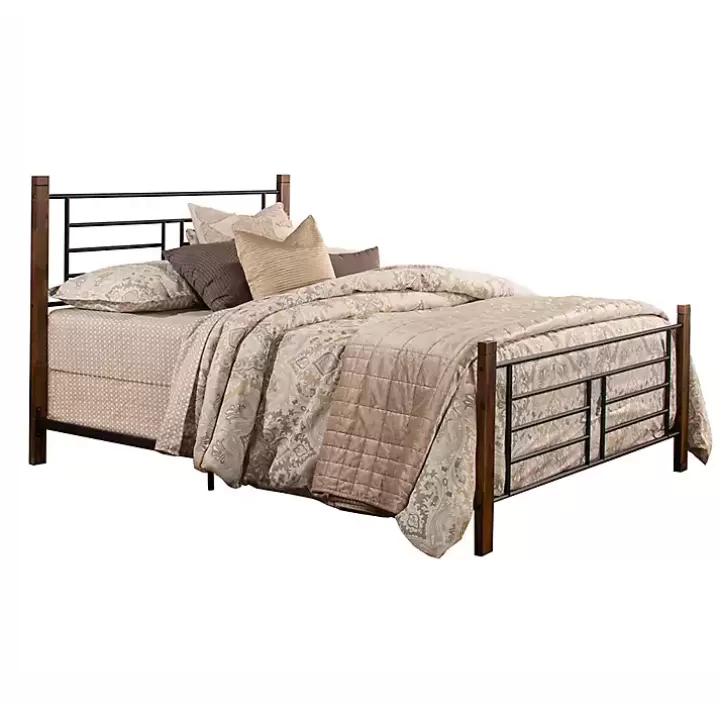 New Weathered Brown Farmhouse Queen Bed Beds & Headboards