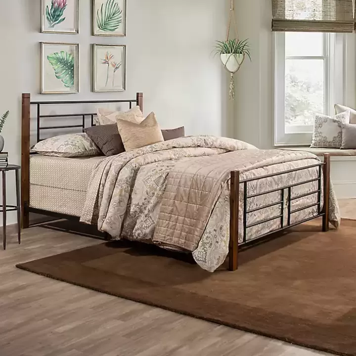 New Weathered Brown Farmhouse Queen Bed Beds & Headboards