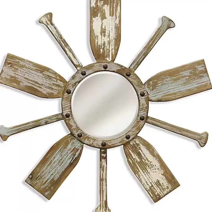 Fashion Weathered Paddle Wall Mirror Decorative Mirrors