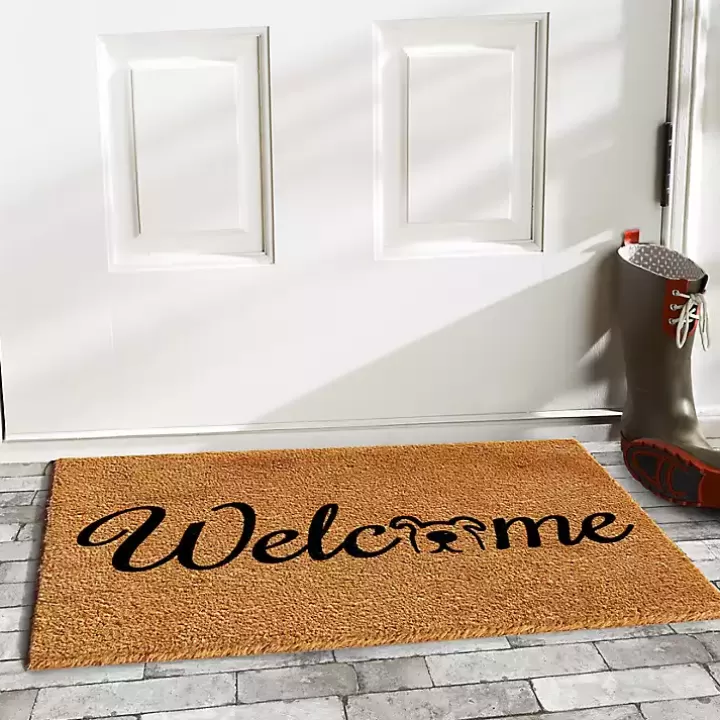 Store Welcome Dog Coir Doormat Doormats