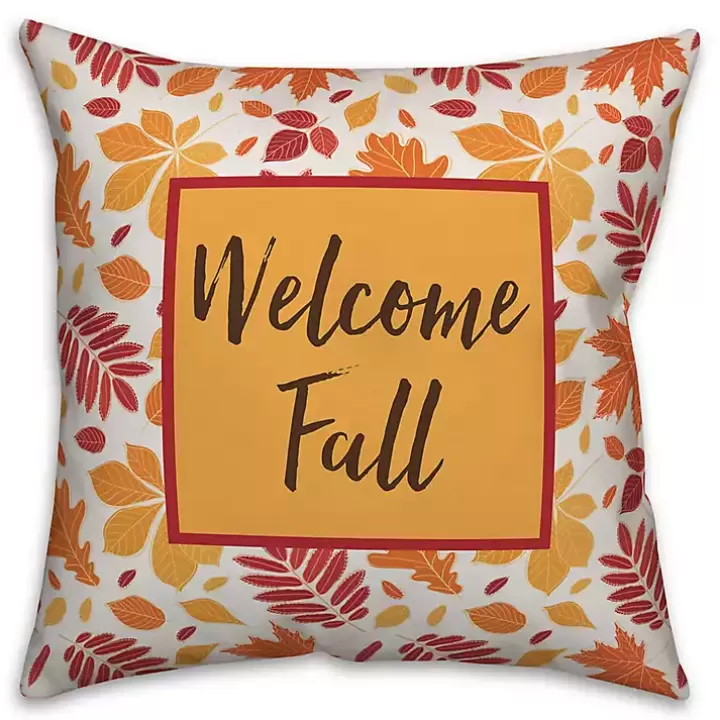 Flash Sale Welcome Fall Double Sided Outdoor Pillow Outdoor Cushions & Pillows