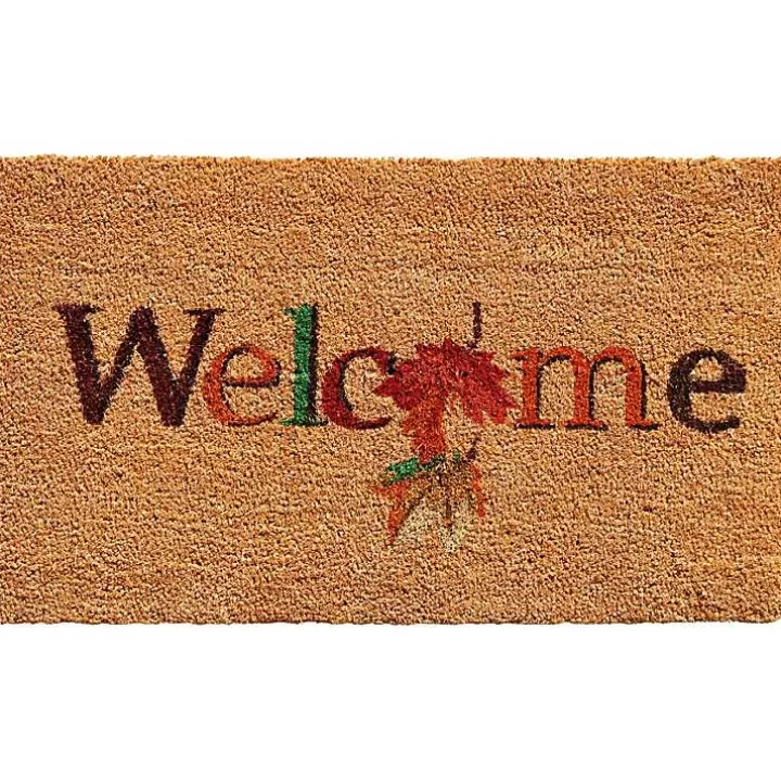 Best Welcome Leaves Fall Coir Doormat Doormats