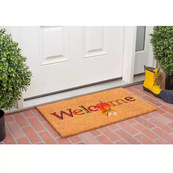 Best Welcome Leaves Fall Coir Doormat Doormats