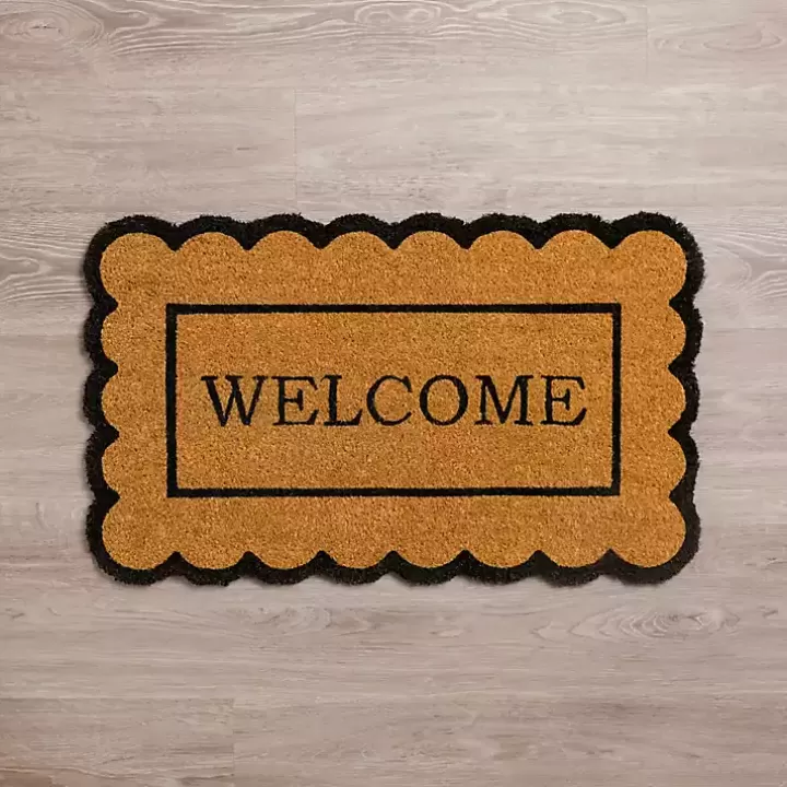 Clearance Welcome Scalloped Edge Doormat Doormats