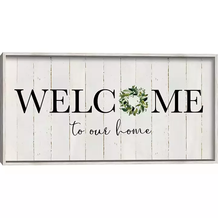 Online Welcome To Our Home Wreath Wall Plaque Wall Quotes & Signs