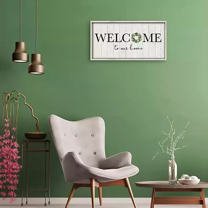 Online Welcome To Our Home Wreath Wall Plaque Wall Quotes & Signs