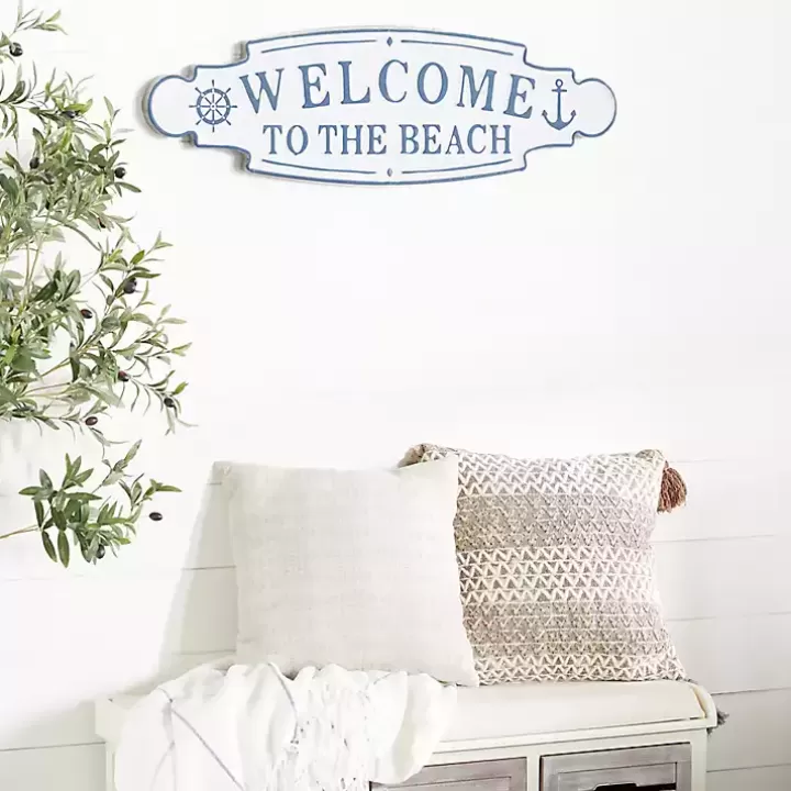 Shop Welcome To The Beach Metal Wall Plaque Wall Quotes & Signs