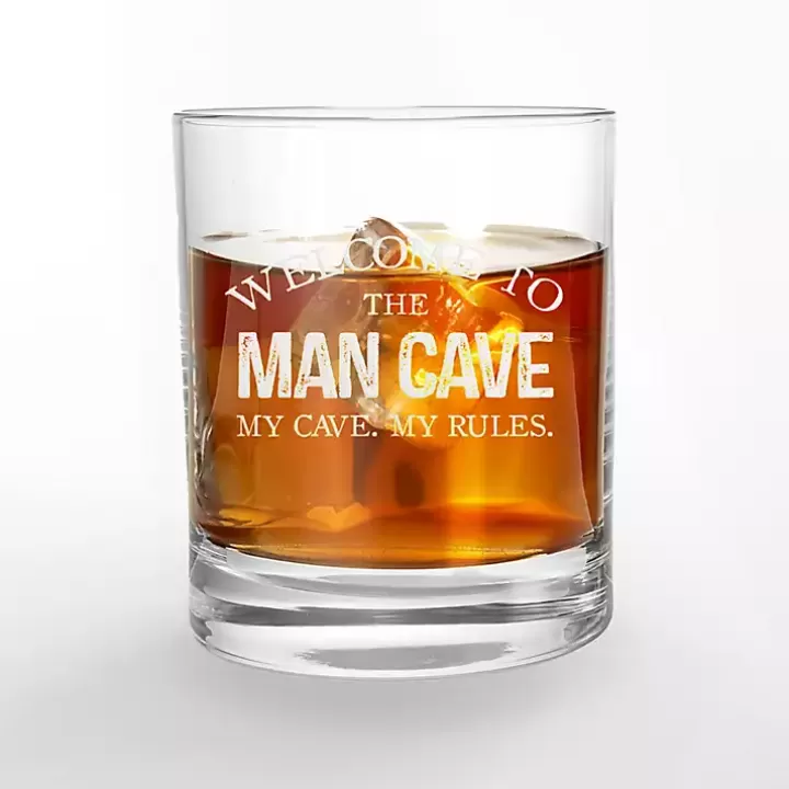 Outlet Welcome to the Man Cave Whiskey Glasses, Set of 2 Glassware & Drinkware