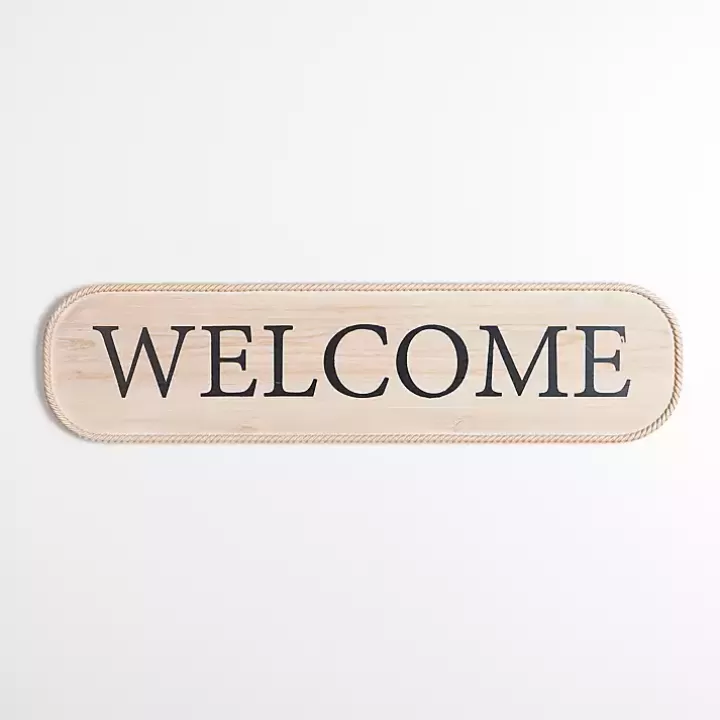 Flash Sale Welcome Twisted Edge Wood Wall Plaque Wall Quotes & Signs