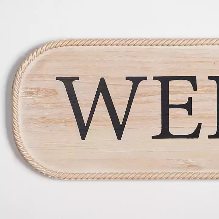 Flash Sale Welcome Twisted Edge Wood Wall Plaque Wall Quotes & Signs