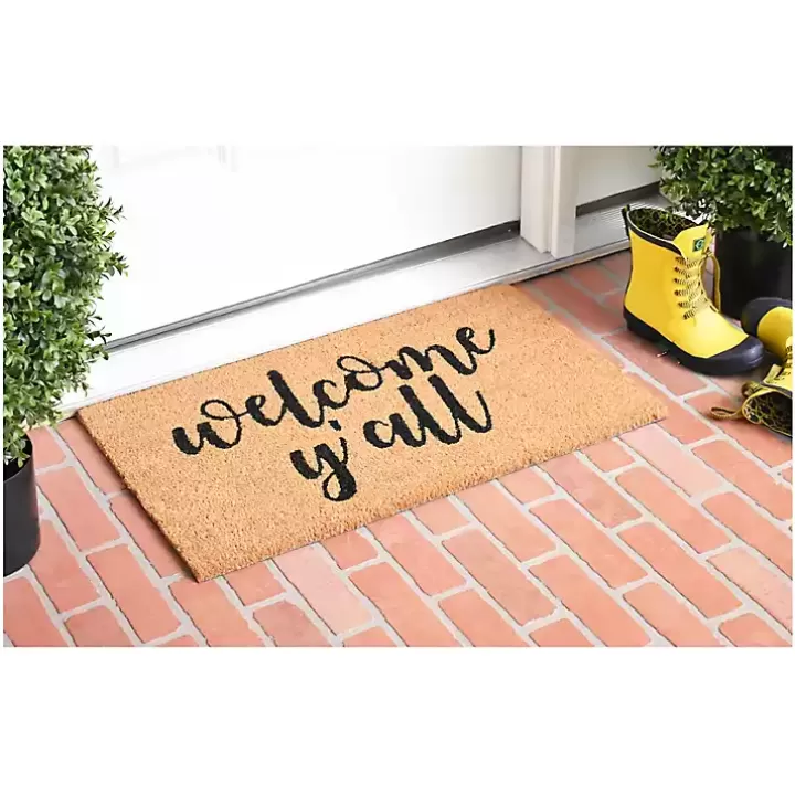 Outlet Welcome Y'all Coir Doormat Doormats