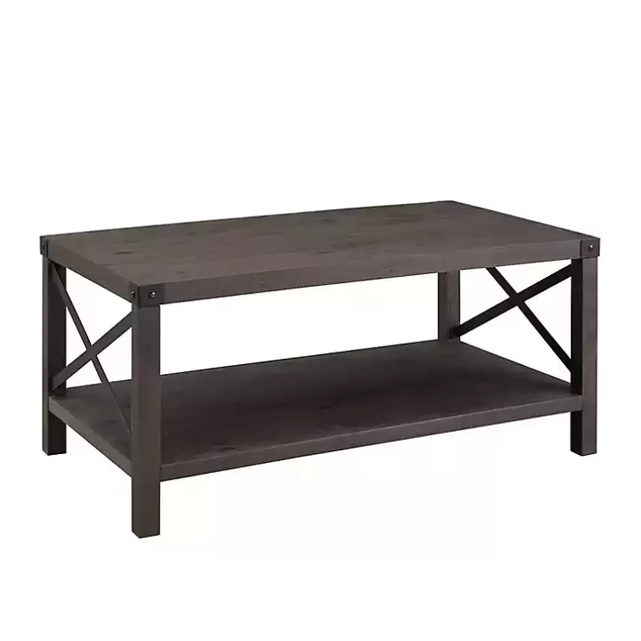 Online Wenge Sable Gray X-Frame Coffee Table Coffee Tables