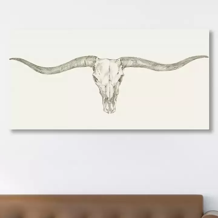 Outlet Western Skull Mount III Giclee Art Print Canvas Art