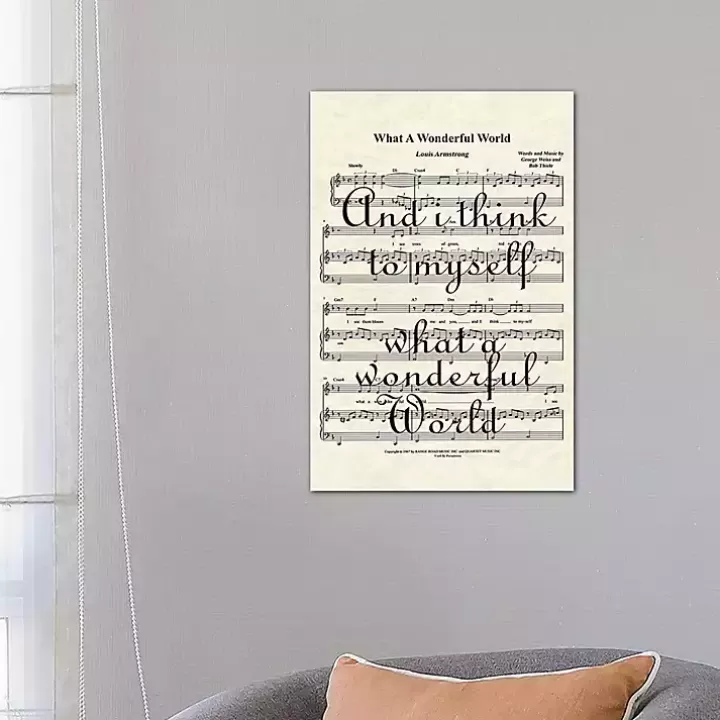 Online What A Wonderful World II Canvas Art Print Wall Quotes & Signs