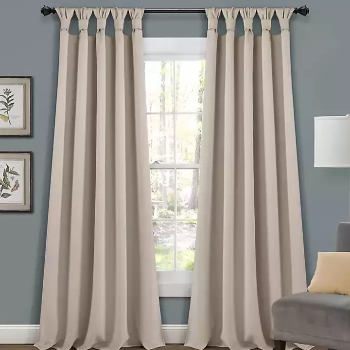 Cheap Wheat Knotted Curtain Panel Set, 95 in. Curtains & Drapes